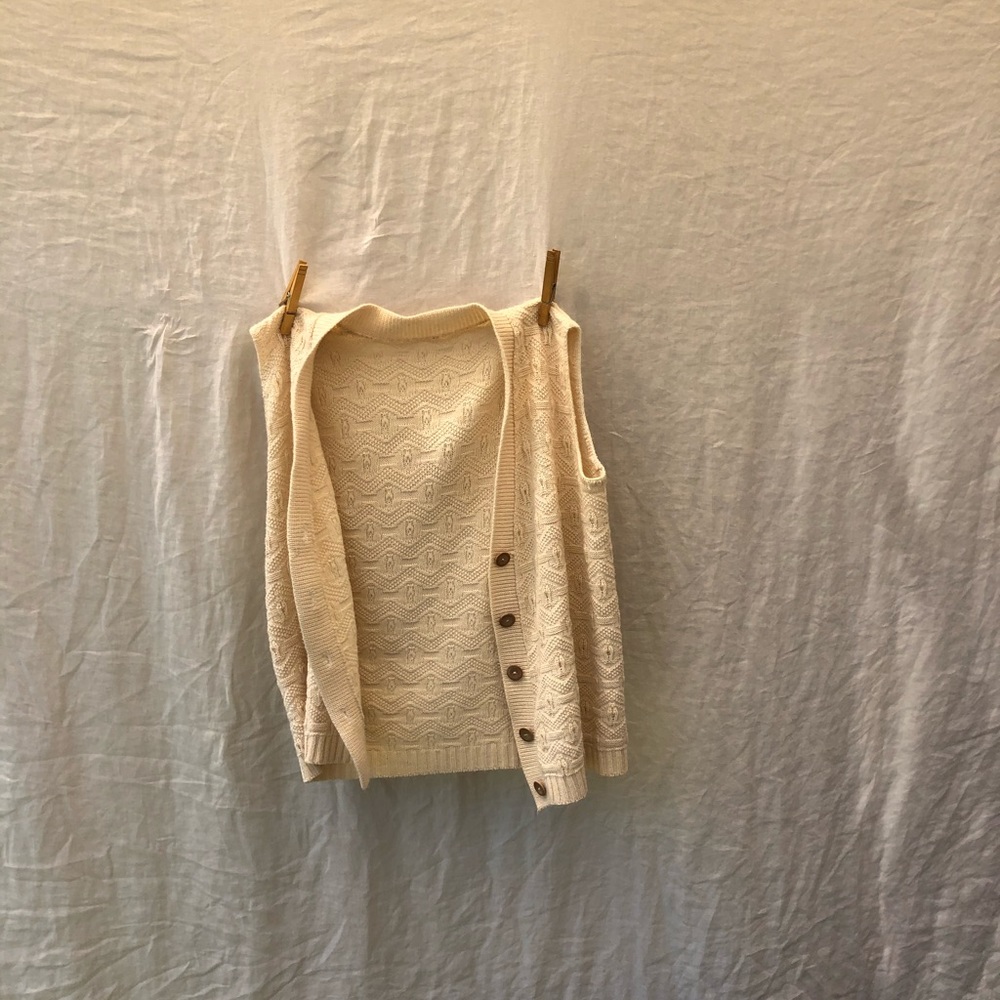 Vintage cream sweater vest